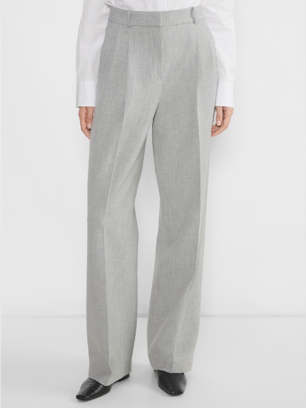 Babaton Wide-Leg Pleated Pants